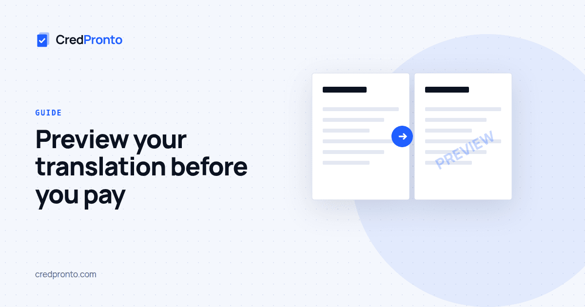 Cover for the guide "Preview your translation before you pay"